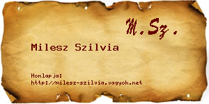 Milesz Szilvia névjegykártya