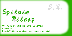 szilvia milesz business card